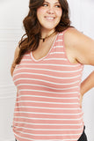 Zenana Find Your Path Full Size Sleeveless Striped Top