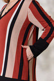 Celeste Full Size Striped Button Up Long Sleeve Cardigan