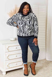 Heimish Full Size Zebra Print Sweater