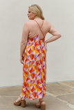 And The Why Full Size Printed Sleeveless Maxi Dress