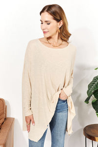 HEYSON Full Size Oversized Super Soft Ribbed Top