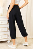 Double Take Decorative Button Cropped Pants