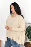 HEYSON Full Size Oversized Super Soft Ribbed Top