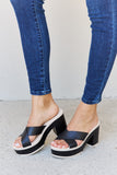 Weeboo Cherish The Moments Contrast Platform Sandals in Black