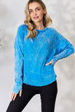 Zenana Round Neck Long Sleeve Top