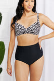 Marina West Swim Take A Dip Twist High-Rise Bikini in Leopard